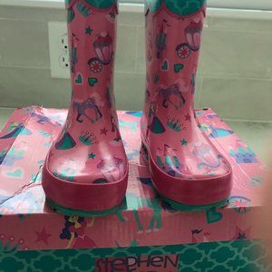 Stephen Joseph  Princess Rain Boots Toddler SZ 8